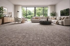 Associated Weavers, Metrážny koberec Bruno brown, na mieru, šíře 4m, hnedá, filc, chodba / predsieň