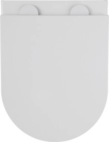 Laveo Nida Cycleon 2.0, závesná WC misa s toaletným sedadlom z duroplastu, Vortex splachovanie, biela lesklá, LAV-VMN_609S