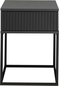 Nočný stolík s 1 zásuvkou Marle, grafitový