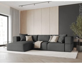 Tmavosivá rohová pohovka, ľavý roh Esther – Milo Casa