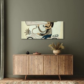 Astronóm na bicykli (120x50 cm)