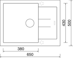 Granitový drez Sinks AMANDA 650 Nanoblack