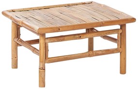 Záhradný bambusový stolík 64 x 55 cm svetlé drevo CERRETO Beliani