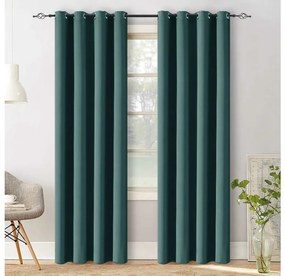 Zatemňovací záves VELVET 140x270 cm, tyrkysový Zavesenie: Riasiaca páska
