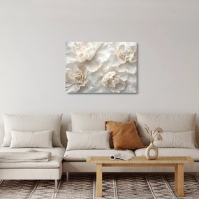 Sklenený obraz - Jemné pivonky (70x50 cm)