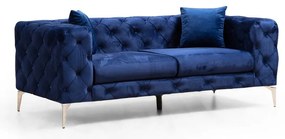 Tmavomodrá zamatová pohovka 197 cm Como – Artie