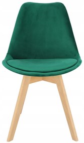 Dekorstudio Jedálenská čalúnená stolička BARI - tmavo zelená