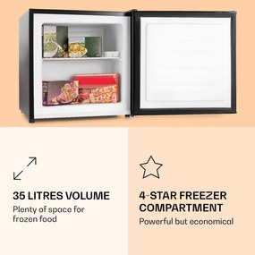 Klarstein Garfield, mraznička, mraziaci box, 35 l, 65 W, 4-hviezdičková, 2 úrovne