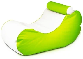 EF1046 Ecopuf Sedací vak Ecopuf - HOGAN - ekokoža Limetkovo-biela E16/E1