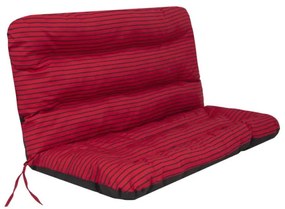 Vankúš na hojdačku ANIA 120 cm pásiky, červený