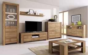 TV skrinka s policou Sky, dub riviera