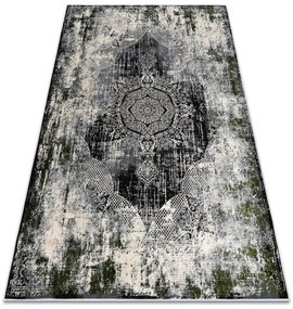 Moderný koberec VINCI 1516 Rozeta vintage - Štrukturálny farba slonoviny / zelená Veľkosť: 120x170 cm