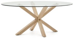 Jedálenský stôl so sklenenou doskou 100x200 cm Argo – Kave Home