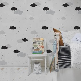 Tapeta mraky a modrej hviezdy 280x50 cm