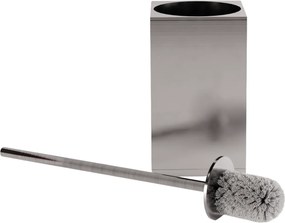 Rea Til, kovový stojan na WC s kefou, brúsená oceľ, REA-88096