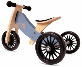 Kinderfeets® Drevený balančný bicykel Tiny Tot Plus 2v1 modrá