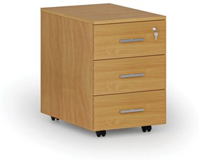 Kancelársky mobilný kontajner PRIMO WOOD, 3 zásuvky, buk