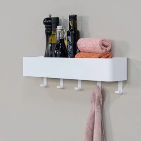 Biela nástenná oceľová kúpeľňová polička Multi – Spinder Design