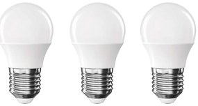 Teplé biele LED žiarovky v súprave 3 ks E27, 4 W – EMOS
