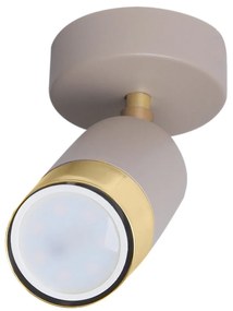 Bodové svietidlo Hugo, 1x béžové/zlaté kovové tienidlo, (možnosť polohovania)