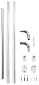 WENKO 19218100 - Tyč UNIVERSAL 2,5x2,5 cm chróm/biela