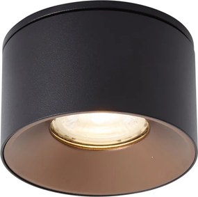 Moderné zapustené bodové svietidlo čierne GU10 50mm - Echo