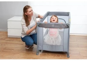 Lionelo - Cestovná postieľka STEFI šedá