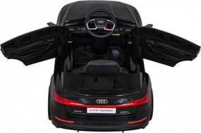 Ramiz Audi E-Tron Sportback pre deti Čierna + Pilot + pohon 4x4 + pomalý štart + rádio MP3 + LED