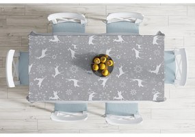 Vianočný obrus s prímesou bavlny Minimalist Cushion Covers Winter Wonderland, 140 x 180 cm