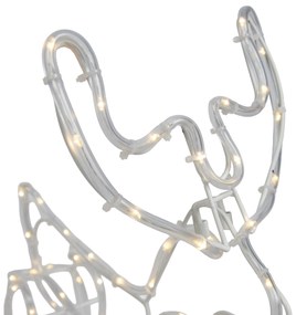 Vianočná stojaca lampa Sob so sánkami 116 cm vrátane LED s časovačom IP44 - Sori