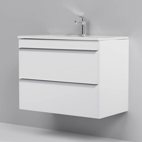 Skrinka s umývadlom 80 AM.PM Hit MTAFHX0802WG závesná, 2 zásuvky, lesklá biela