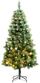 Umelý výklopný vianočný stromček 300 LED a sada gúľ 180 cm 3210390