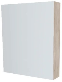 Mereo, Mereo Kúpeľňová zrkadlová skrinka 60 cm, galerka, 1x dvierka ľavá, Multidecor, Light Rock Hickory, MER-CN798G61LRH1