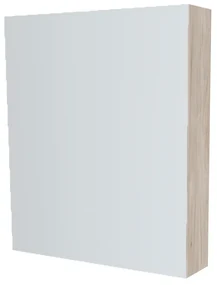 Mereo, Mereo Kúpeľňová zrkadlová skrinka 60 cm, galerka, 1x dvierka ľavá, Multidecor, Light Rock Hickory, MER-CN798G61LRH1