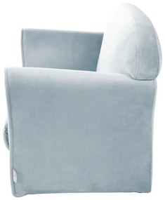 Svetlomodrá zamatová detská pohovka 78 cm Lil Sofa – Roba