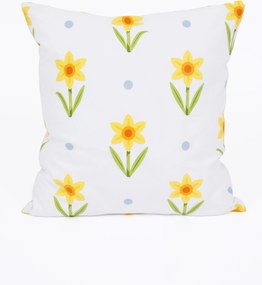 Bavlnená obliečka na vankúš Renforcé 40 × 40 cm - Narcis bieložlté
