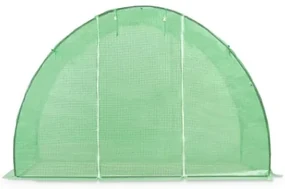vidaXL Skleník s oceľovými základmi 4,5 m² 300x150x200 cm-