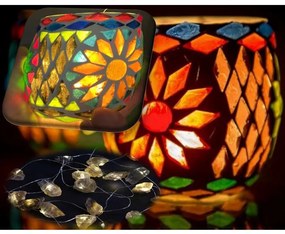Turkish LED lamp mosaic - candle holder Citrine KEG LIVELY
