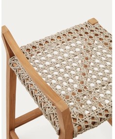 Drevená záhradná barová stolička v prírodnej farbe Giverola – Kave Home