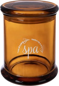 Orion Sklenená hnedá dóza na vatové tyčinky SPA, 330ml