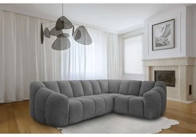 Sivá rohová pohovka (pravý roh/do L) Shell – Miuform