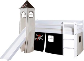 XXXLutz POSTEĽ S PRIESTOROM NA HRU, 90/200 cm čierna, biela MID.YOU - Detské izby - 000406003812