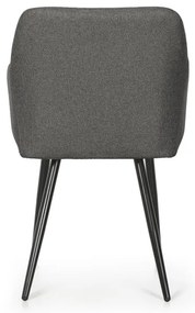 Sada dvoch jedálenských stoličiek LUXANO grafitové / čierne nohy (2 ks)