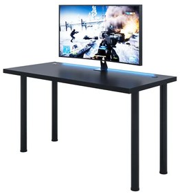 Herný pc stôl Gamer X (čierna) (s RGB LED osvetlením). Vlastná spoľahlivá doprava až k Vám domov. 1054985