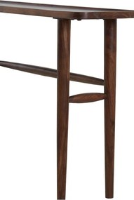 Hnedý konzolový stolík z masívu akácie 30x140 cm Qiano – Light &amp; Living