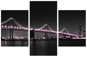 Nočný obraz mostu (90x60 cm)