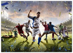 Sklenený obraz - Futbal (70x50 cm)