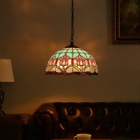 Brilagi - Tiffany vitrážový luster na reťazi LORAS 2xE27/60W/230V