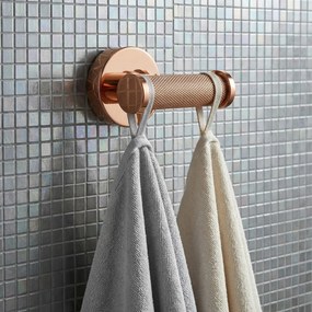 Kúpeľňový vešiak dvojitý REA MODERN 6612 meď