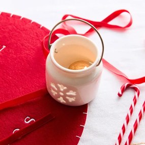 Lampáš LANERN biely so snehovou vločkou 709555